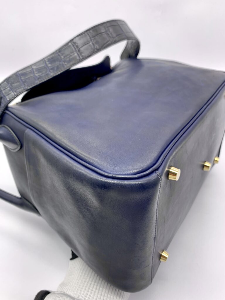 Lindy 30 Bleu Nuit/Bleu Marine Volupto Croco Nilo GHW