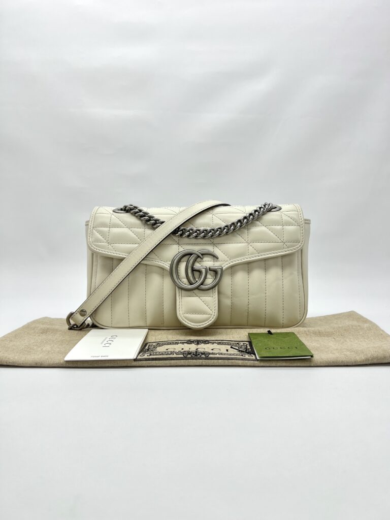 Marmont Flap Small Ivory Geometric RHW