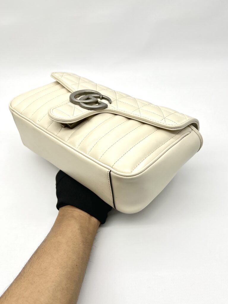 Marmont Flap Small Ivory Geometric RHW