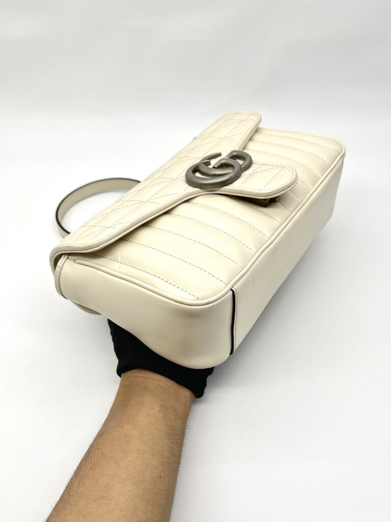 Marmont Flap Small Ivory Geometric RHW