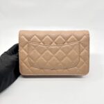 Classic WOC Caviar Dark Beige Woven CC GHW