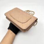 Classic WOC Caviar Dark Beige Woven CC GHW