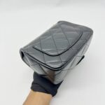 Heart Chain Mini Flap Bag Lambskin Black GHW