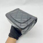 Heart Chain Mini Flap Bag Lambskin Black GHW