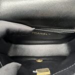 Heart Chain Mini Flap Bag Lambskin Black GHW