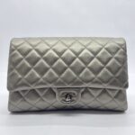 Clutch Bag Grey Metallic SHW
