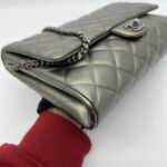 Clutch Bag Grey Metallic SHW