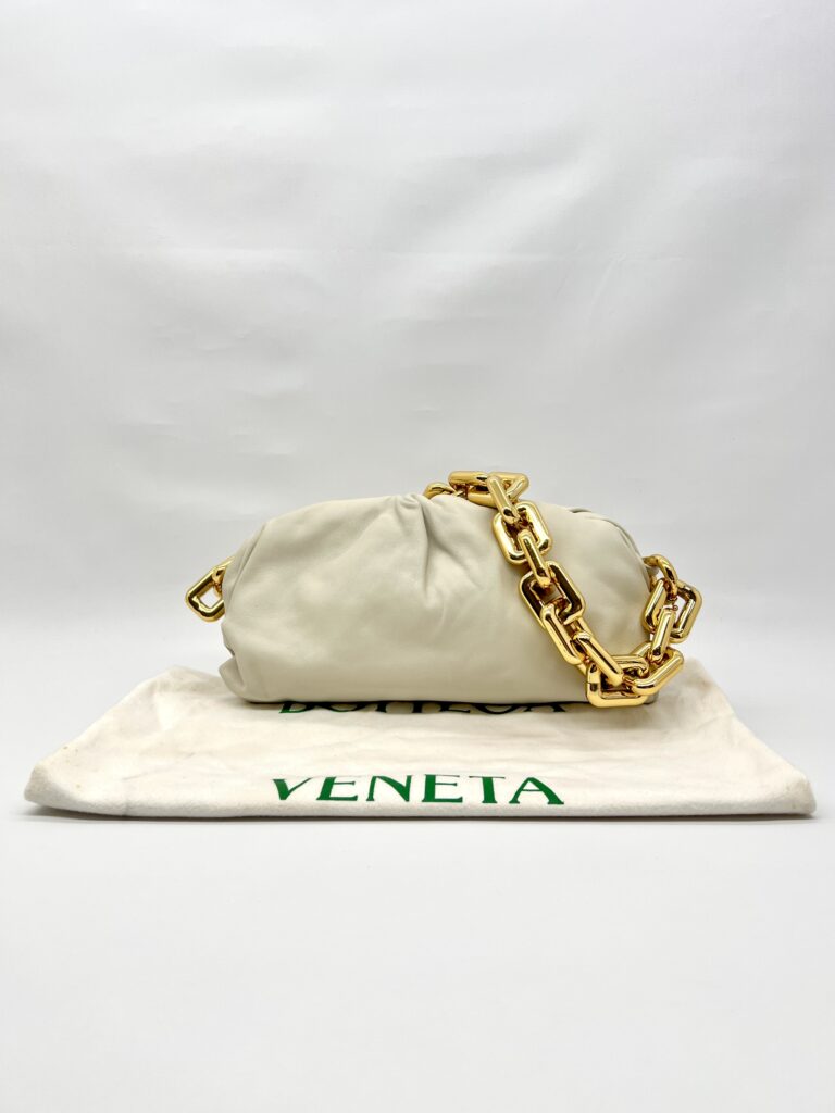 The Chain Pouch Porridge Gold Hardware