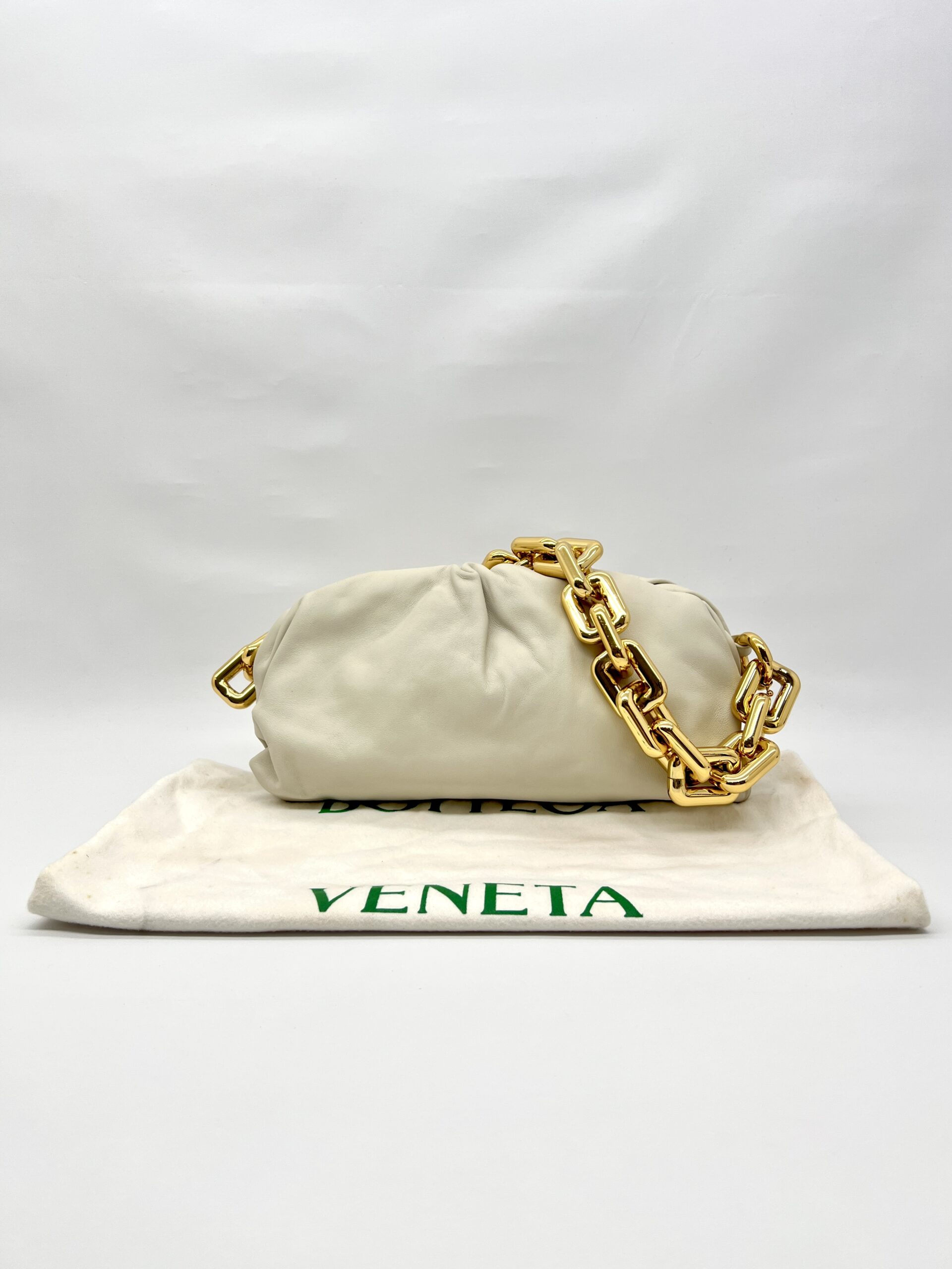 The Chain Pouch Porridge Gold Hardware