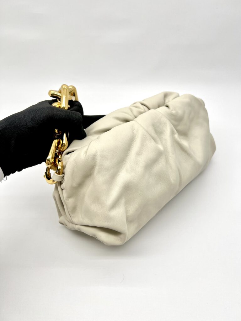 The Chain Pouch Porridge Gold Hardware