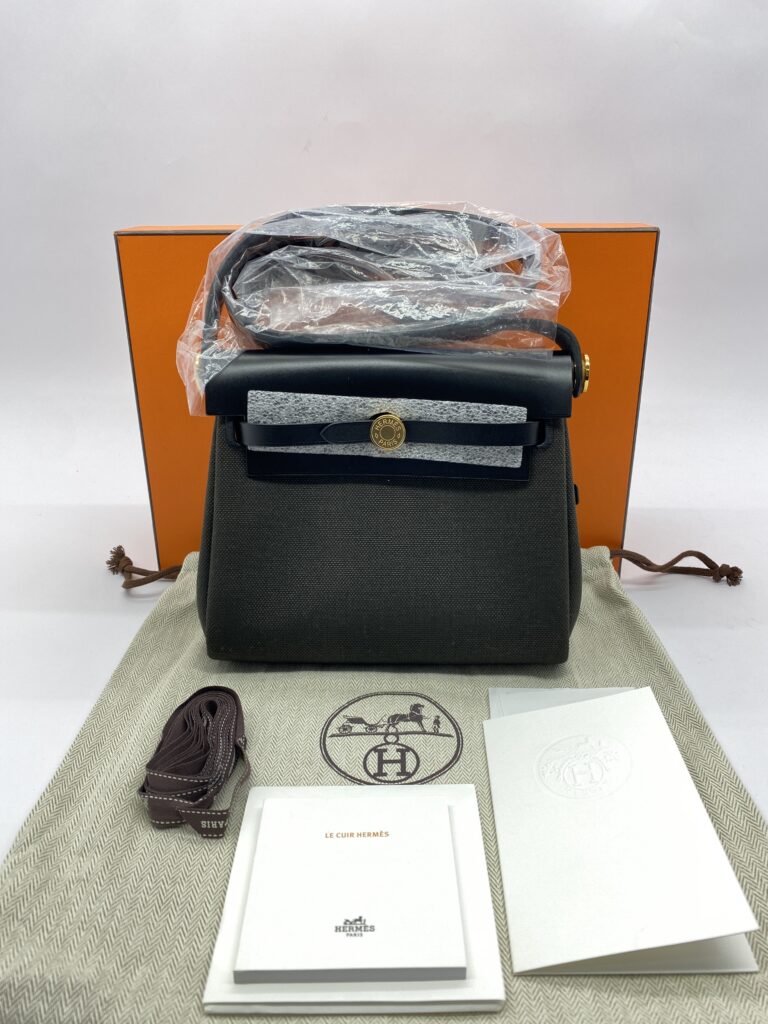 Mini Herbag 20 Canvas Hunter Dark Bronze/Noir GHW