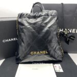 C22 Backpack Lambskin Black GHW