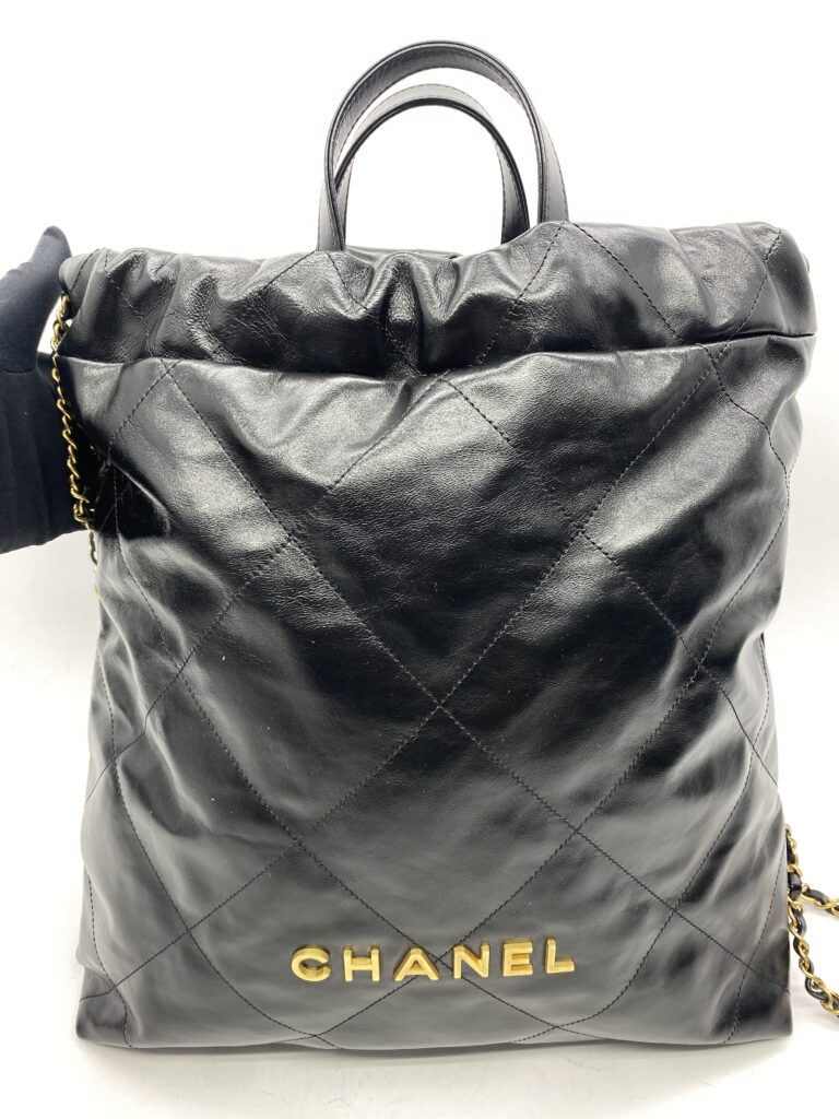 C22 Backpack Lambskin Black GHW