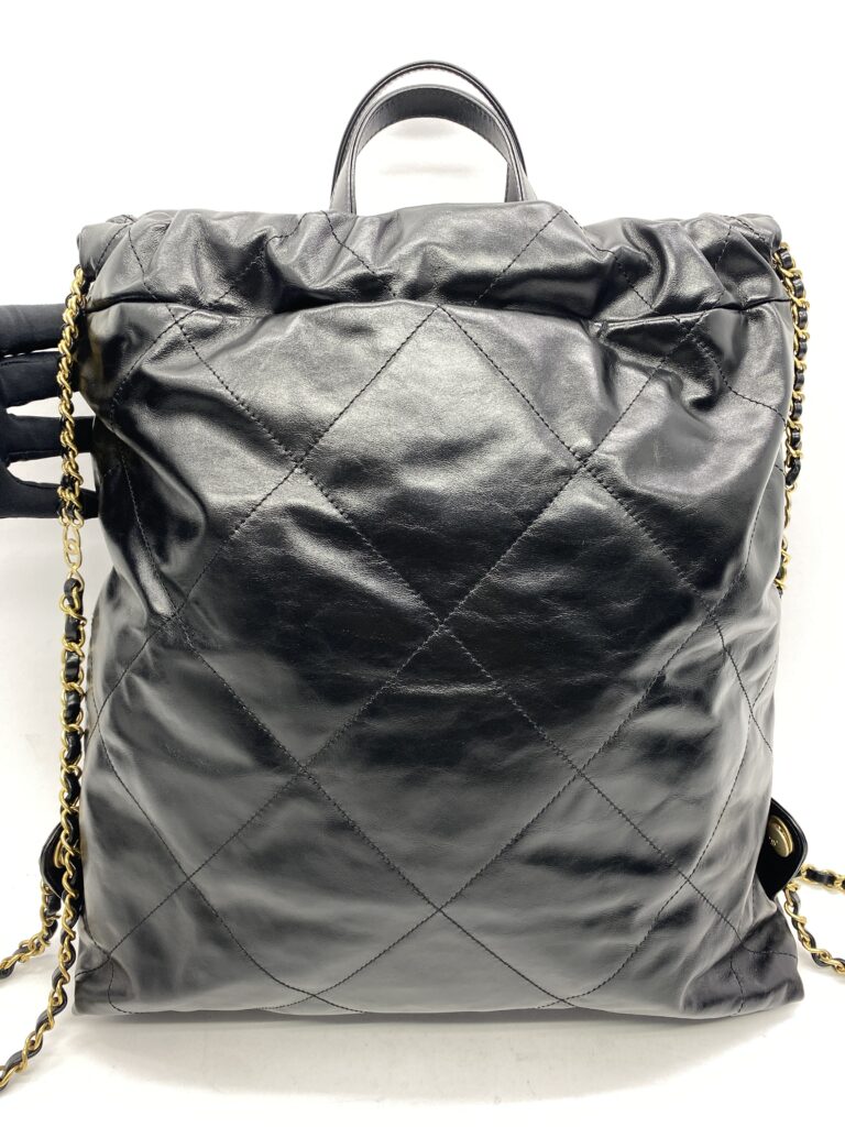 C22 Backpack Lambskin Black GHW