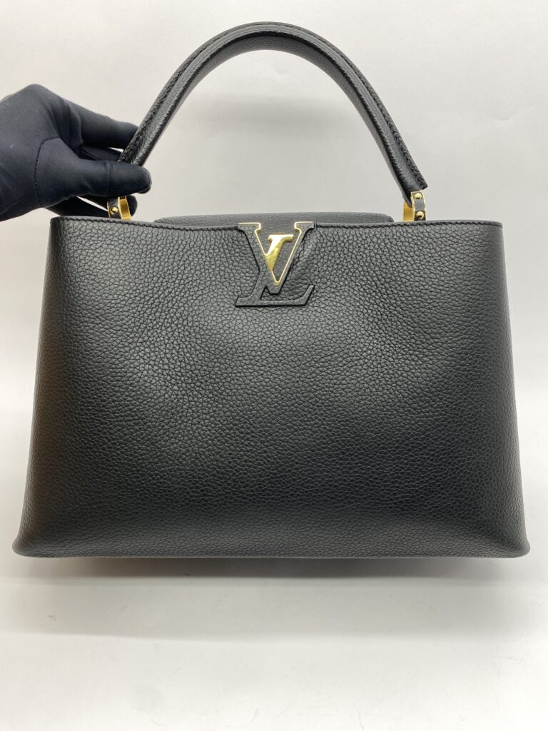 Capucines MM Taurillon Black GHW