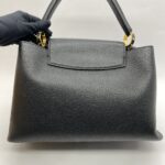 Capucines MM Taurillon Black GHW