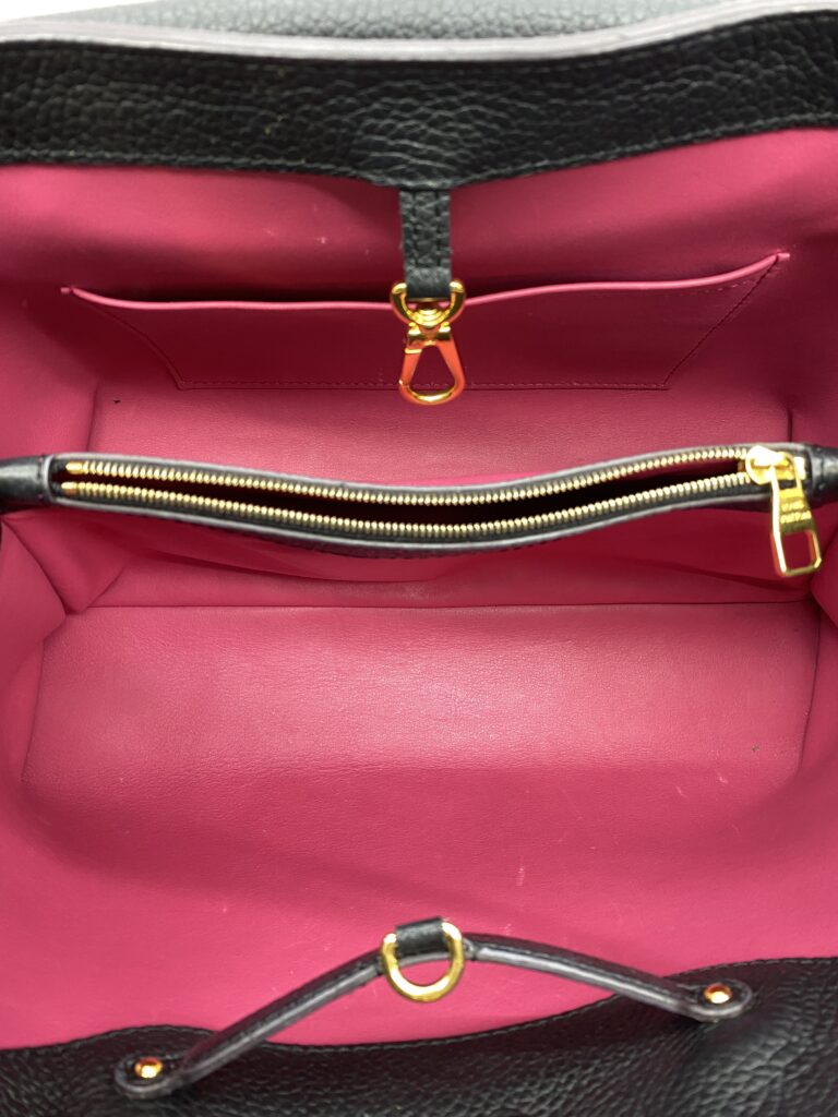 Capucines MM Taurillon Black GHW