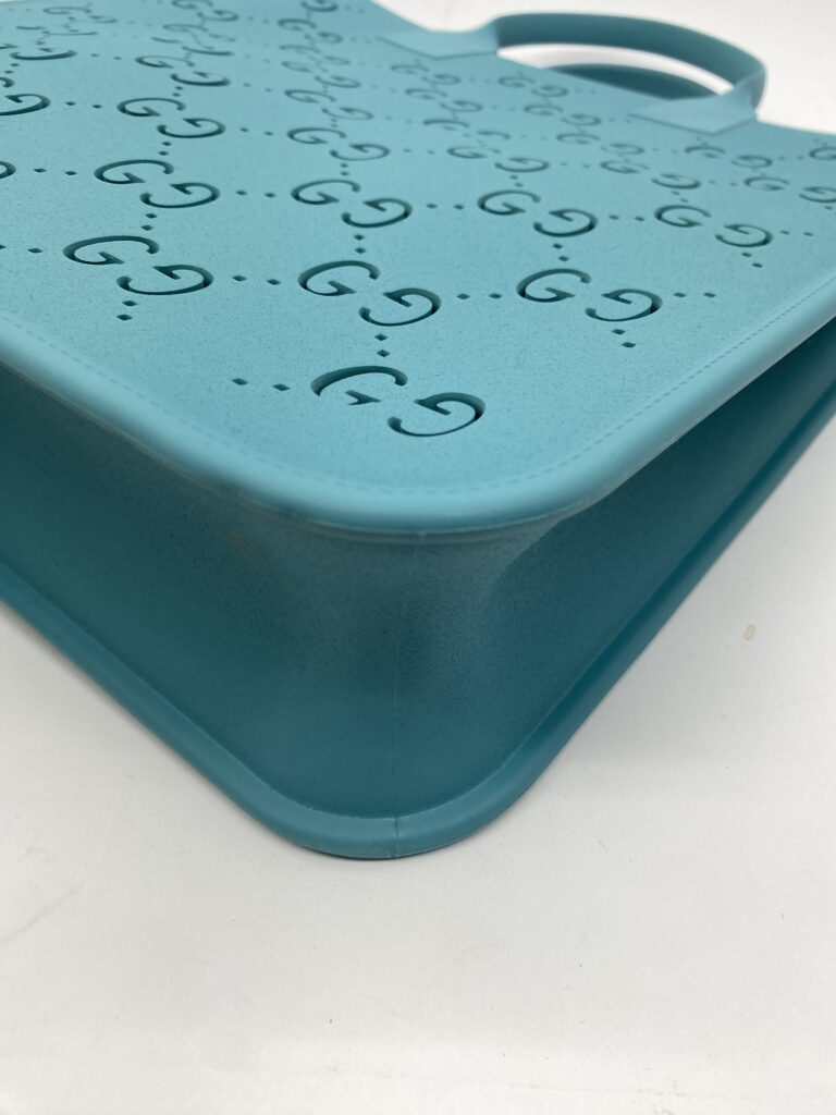 Children Tote Bag Perforated GG Rubber Blue