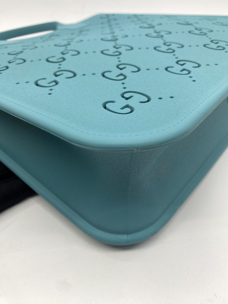 Children Tote Bag Perforated GG Rubber Blue