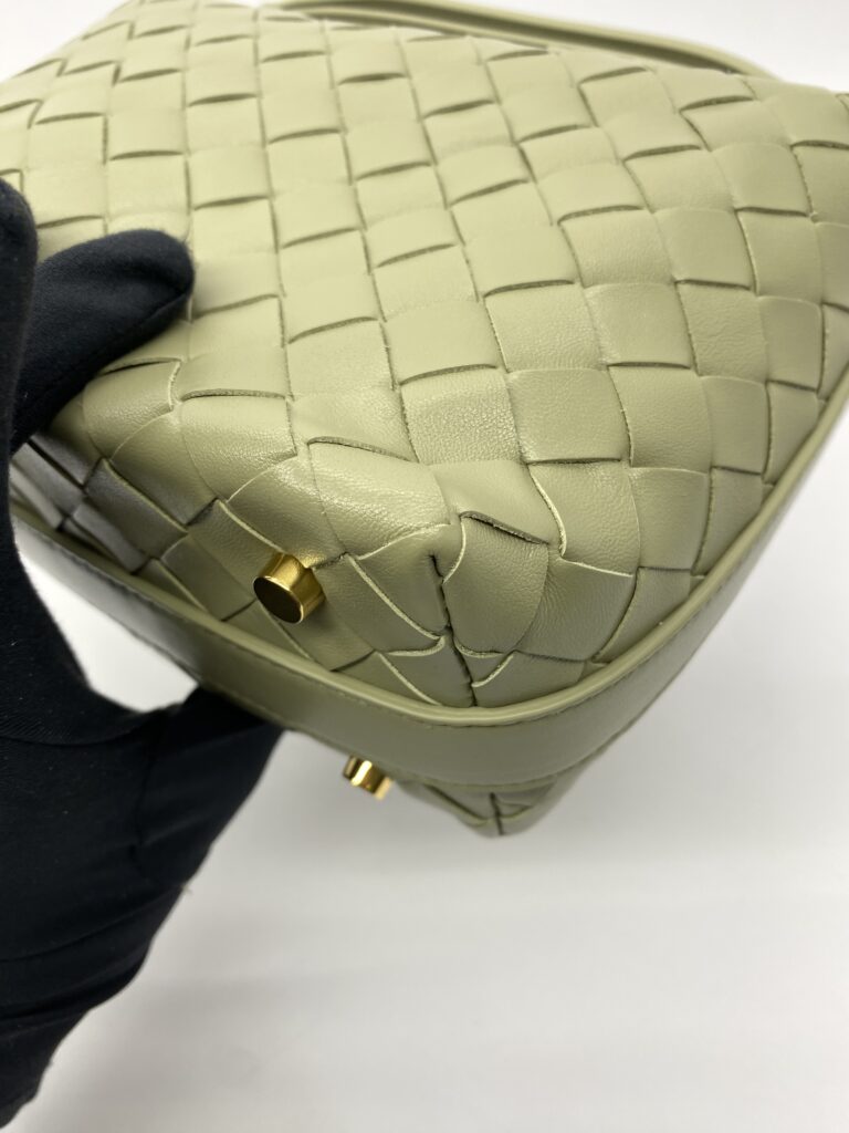 Mini Wallace Intrecciato Travertine GHW