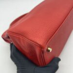 Kelly 32 Togo Rouge Pivoine GHW