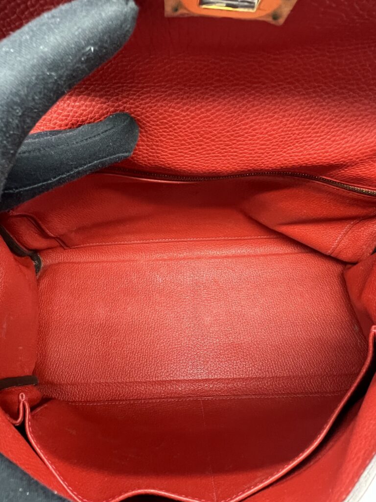 Kelly 32 Togo Rouge Pivoine GHW