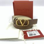Reversible Vlogo Belt Nude Ivory GHW