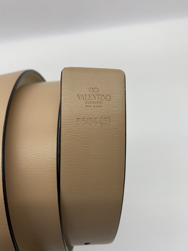 Reversible Vlogo Belt Nude Ivory GHW