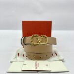 Reversible Vlogo Belt Nude Ivory GHW