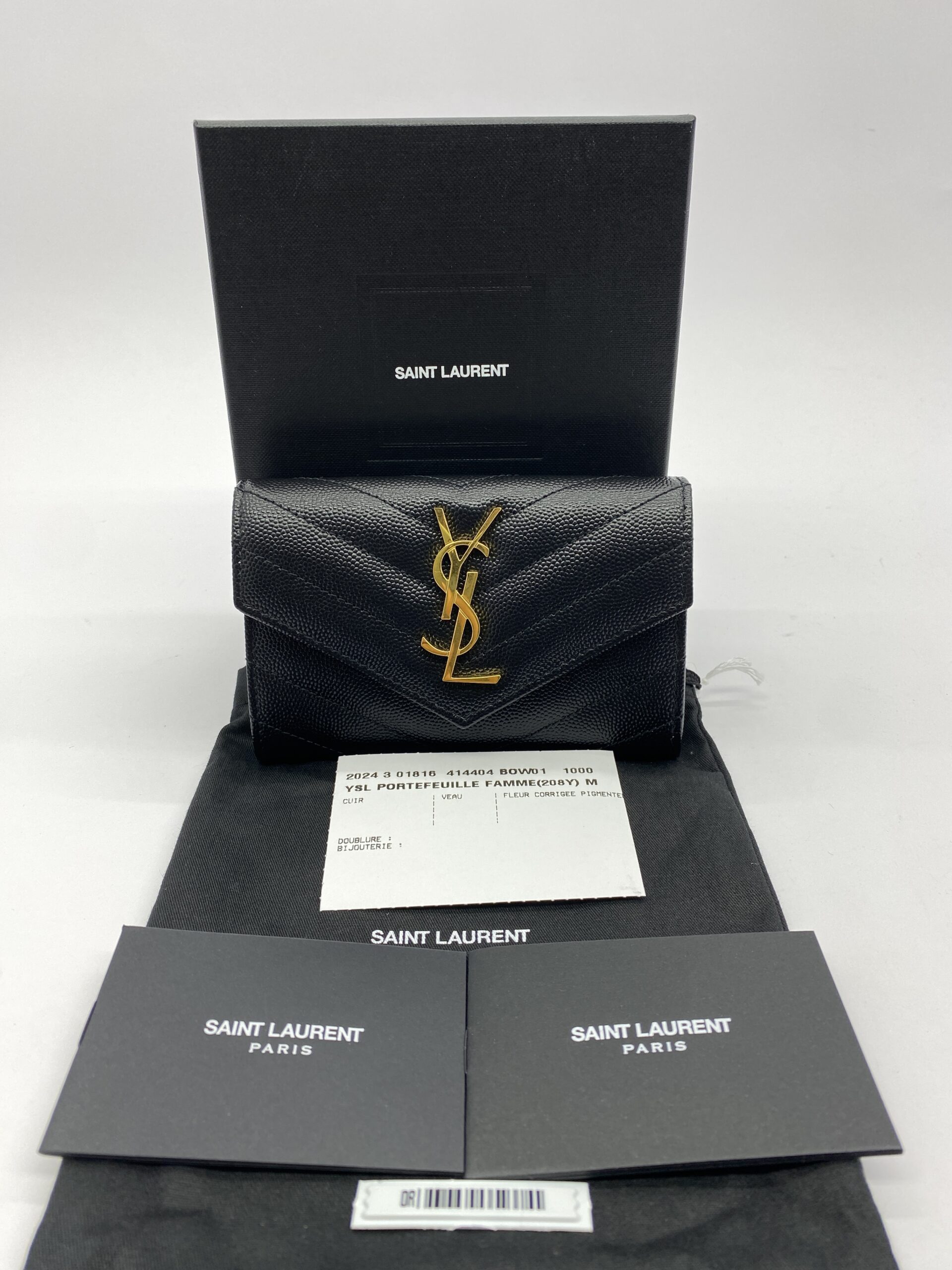 Small Envelope Grain Black GHW