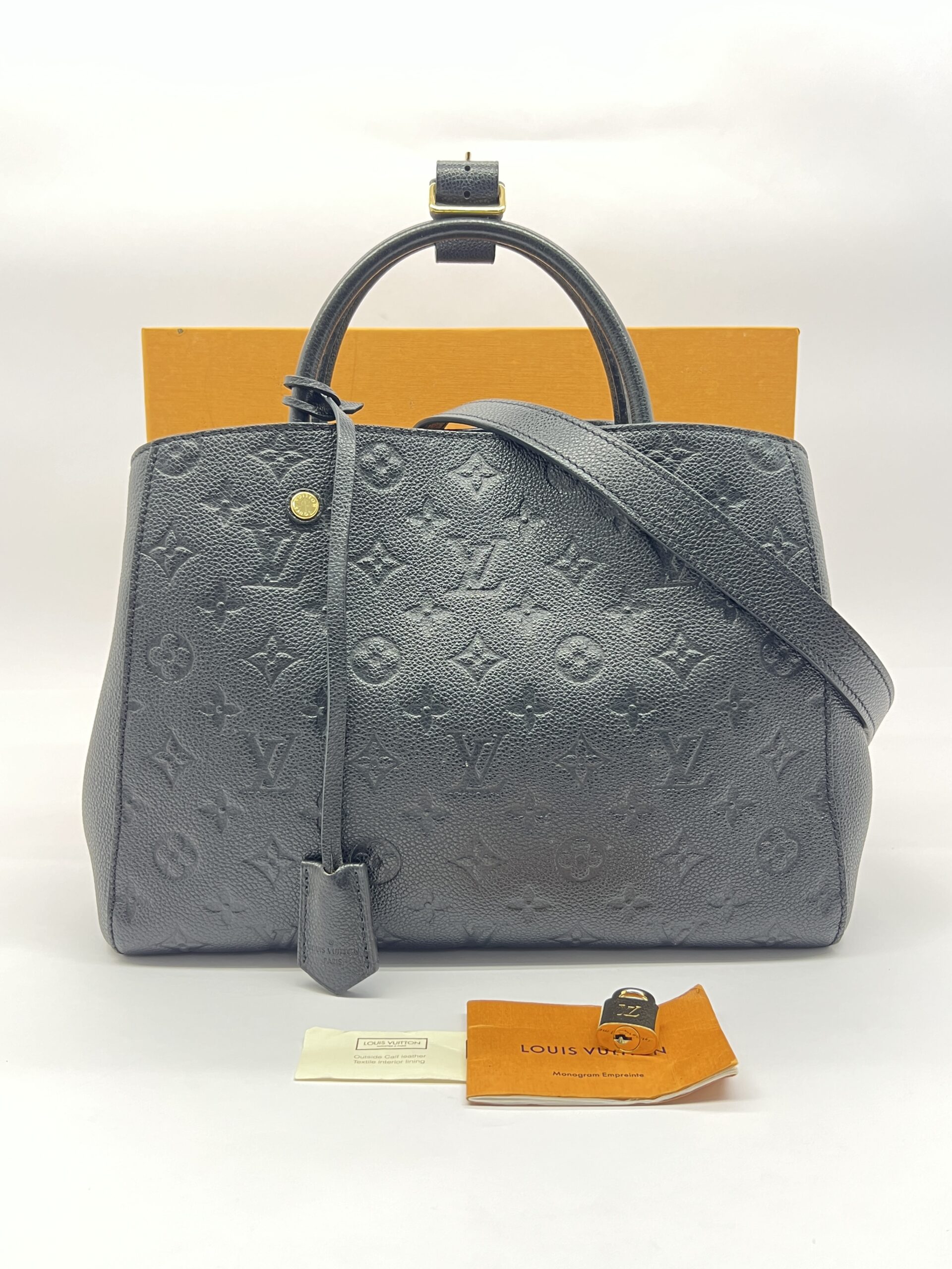 Montaigne Monogram Empreinte Noir GHW