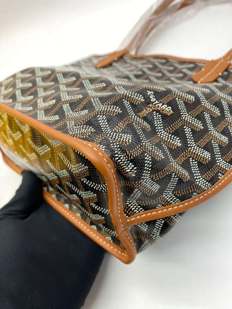 Mini Anjou Goyardine Noir Tan SHW