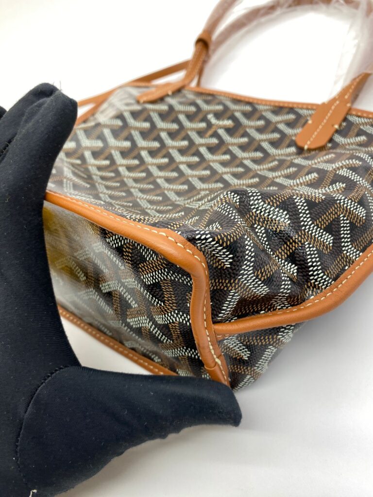 Mini Anjou Goyardine Noir Tan SHW