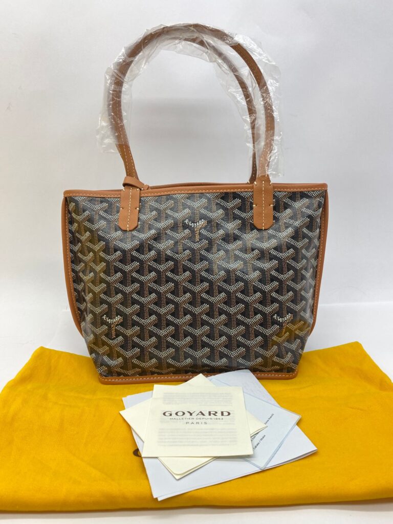 Mini Anjou Goyardine Noir Tan SHW