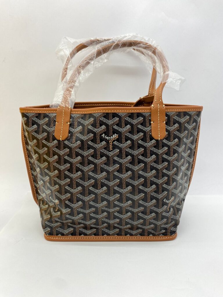 Mini Anjou Goyardine Noir Tan SHW