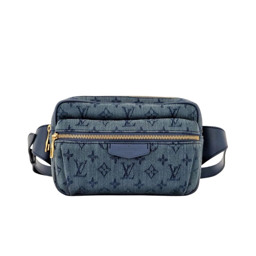 Outdoor Bumbag Monogram Denim Navy GHW