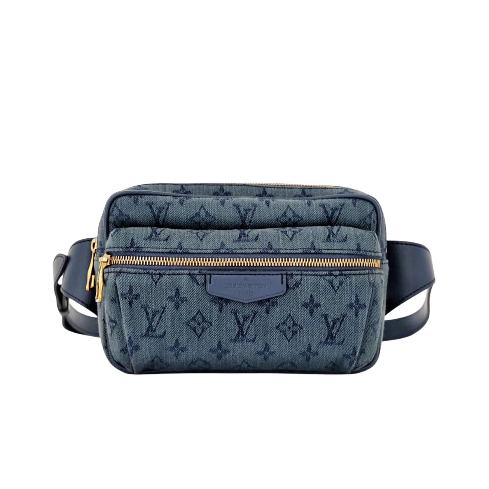 Outdoor Bumbag Monogram Denim Navy GHW