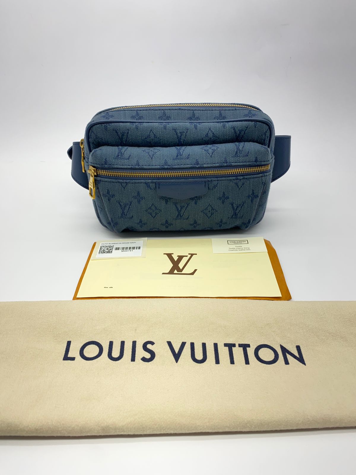 Outdoor Bumbag Monogram Denim Navy GHW