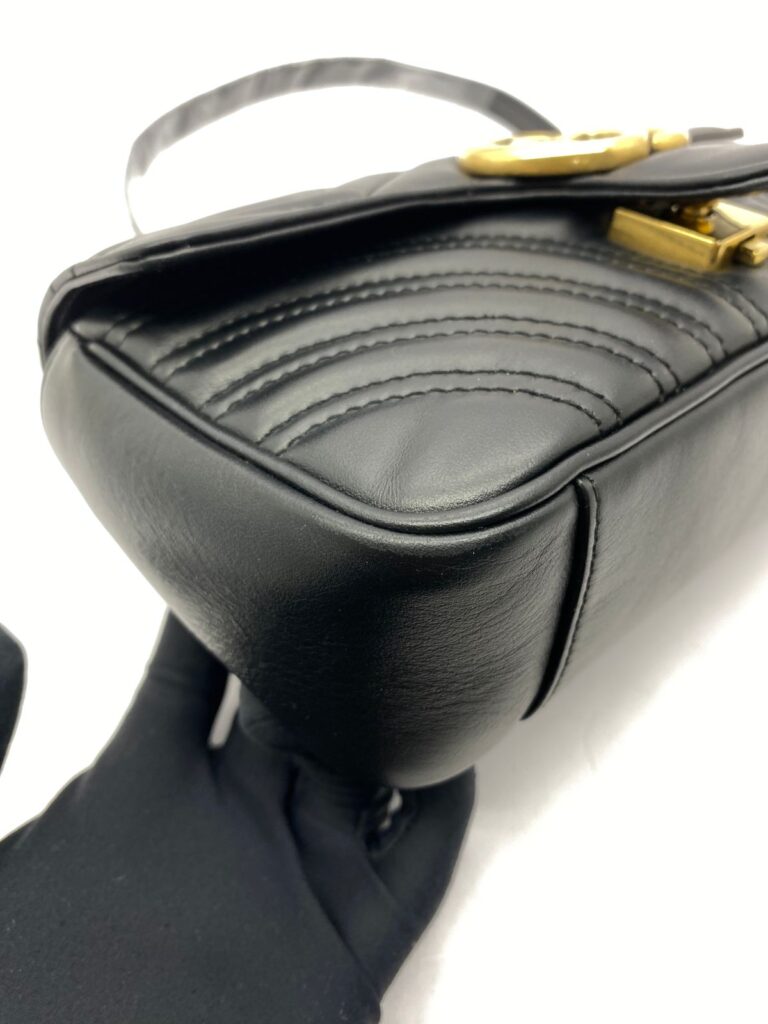 Marmont Mini Leather Black GHW