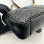Marmont Mini Leather Black GHW