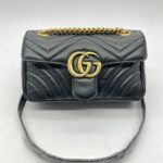 Marmont Mini Leather Black GHW