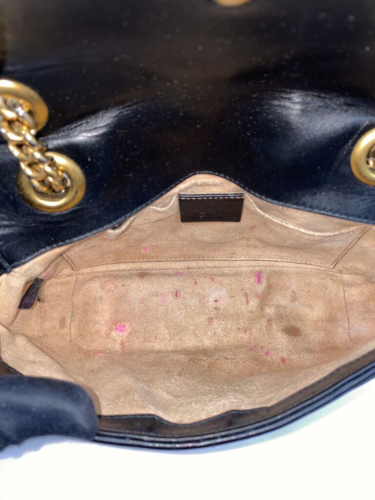 Marmont Mini Leather Black GHW