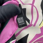 Square Scarf Black Green Pink