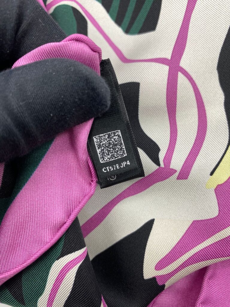 Square Scarf Black Green Pink