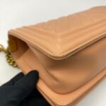 Boy Medium 25 Chevron Lambskin Peach SHW