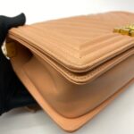 Boy Medium 25 Chevron Lambskin Peach SHW