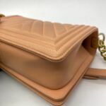 Boy Medium 25 Chevron Lambskin Peach SHW