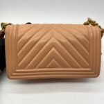 Boy Medium 25 Chevron Lambskin Peach SHW