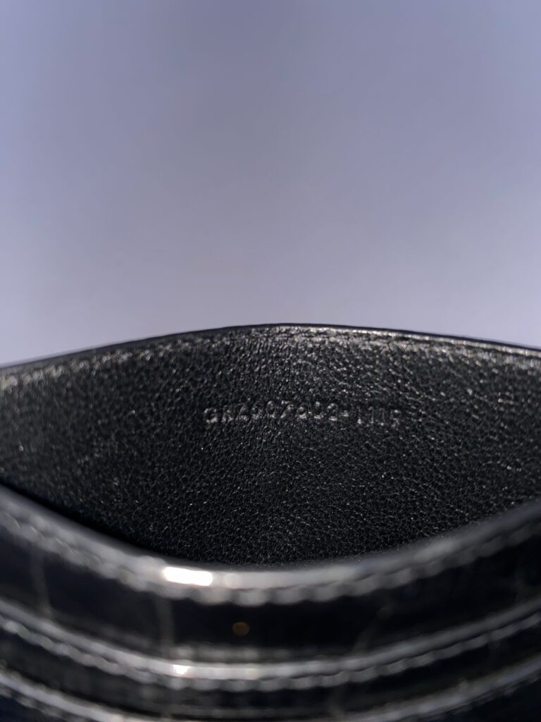 Tiny Cassandre Card Croco Black GHW