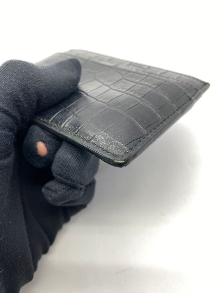 Tiny Cassandre Card Croco Black GHW